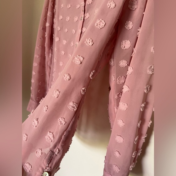 KUT from the Kloth Flowy Mauve Button Down Long Sleeve Blouse, Women’s Sz S - Picture 11 of 14